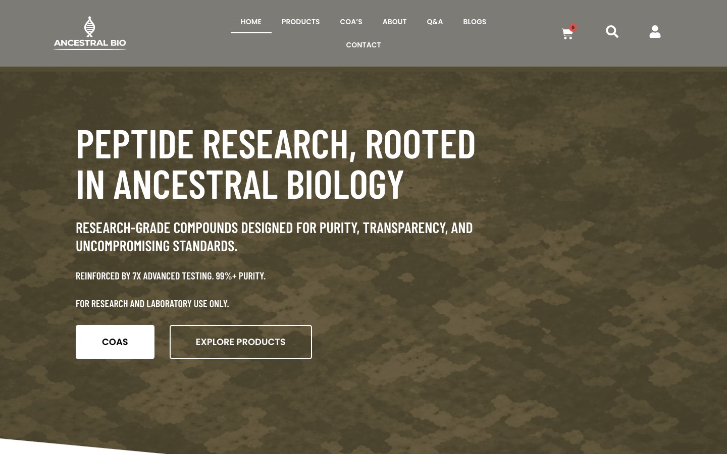 The current homepage